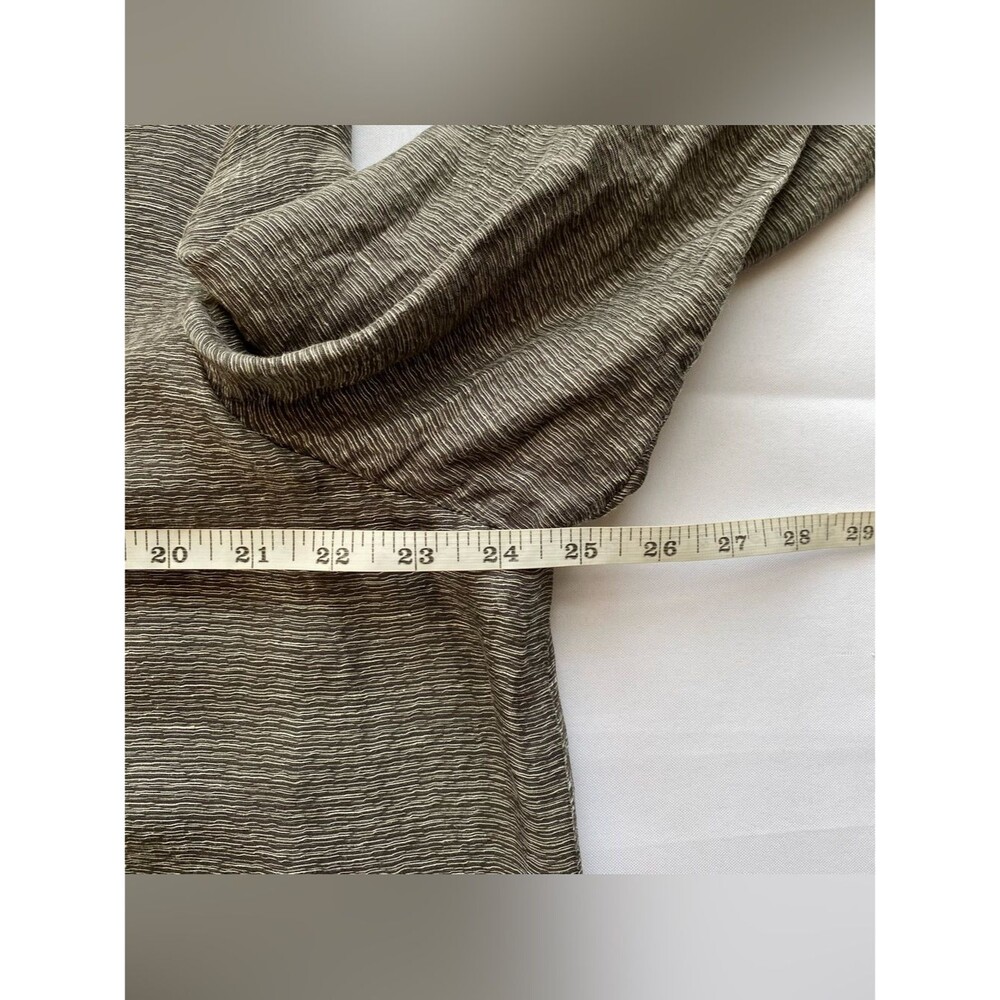 Eileen Fisher Yarn-Dyed Silk/ Linen Handkerchief Farmhouse Shirt Dress Size 1X - Picture 14 of 15